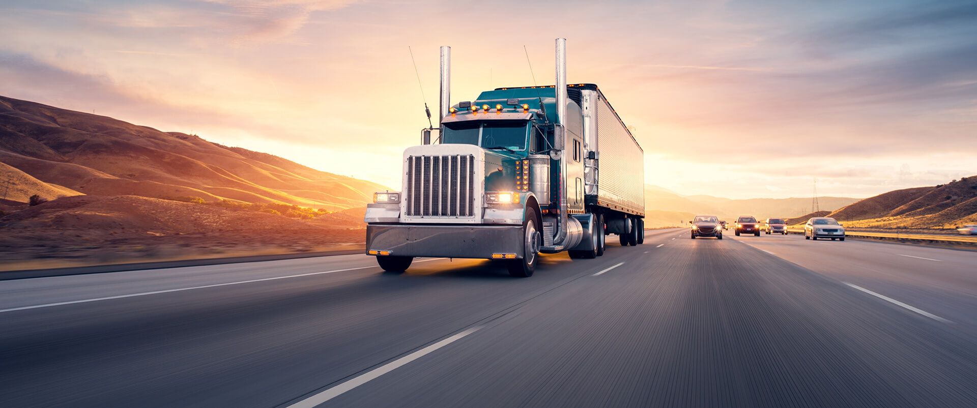 Truck on a highway
